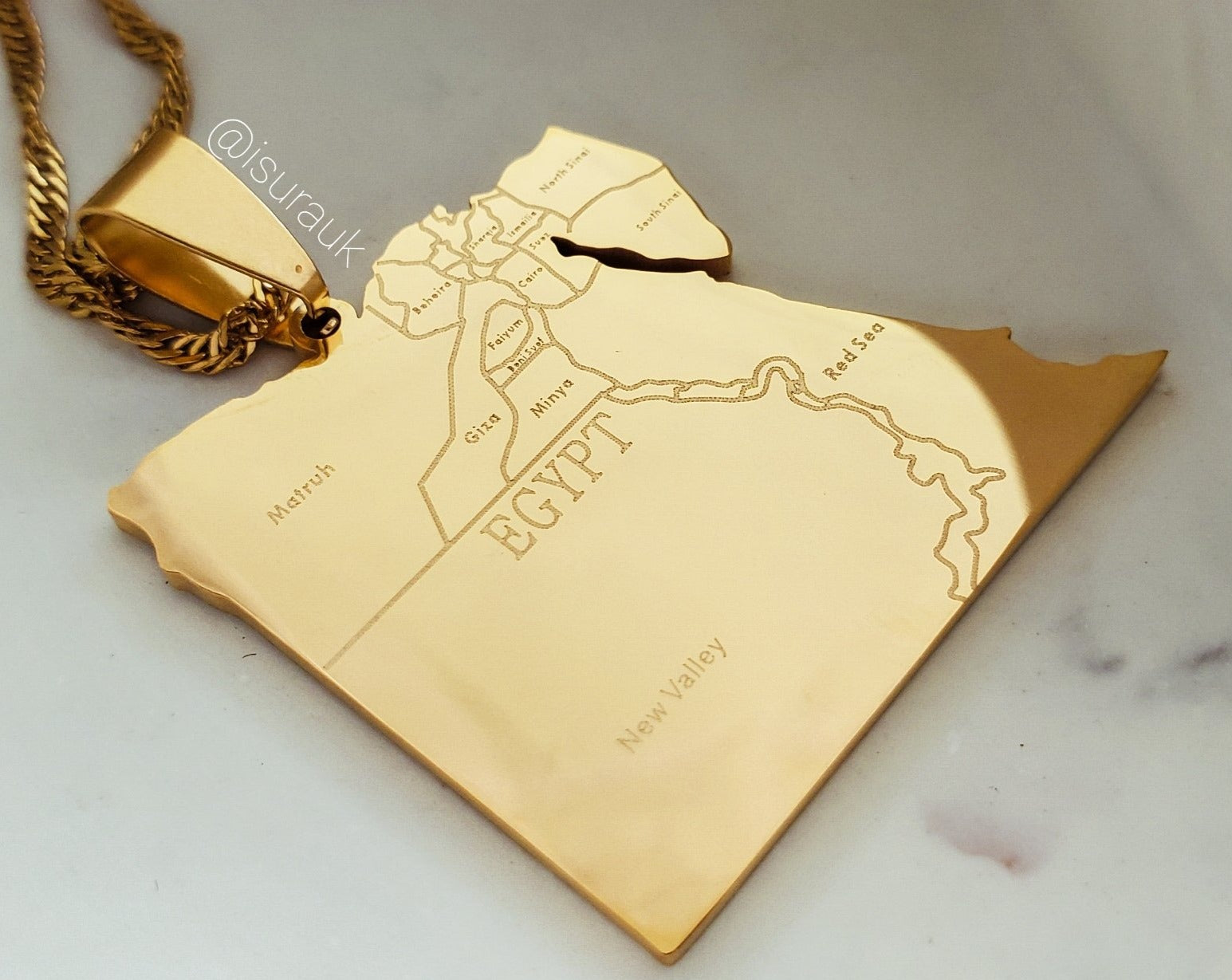 Egypt City Map Pendant - Iṣura