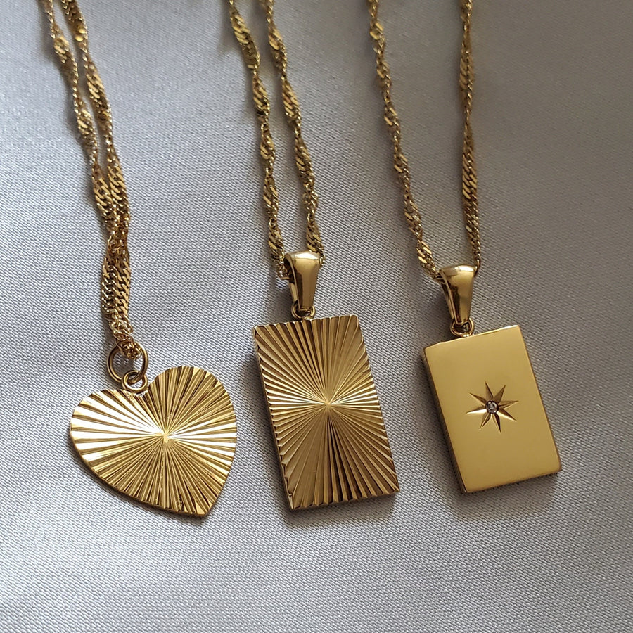 Serene Heart Necklace - Isura - Stainless Steel - Isura Jewellery