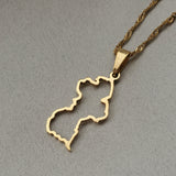 Guyana Outline Map Pendant - Iṣura