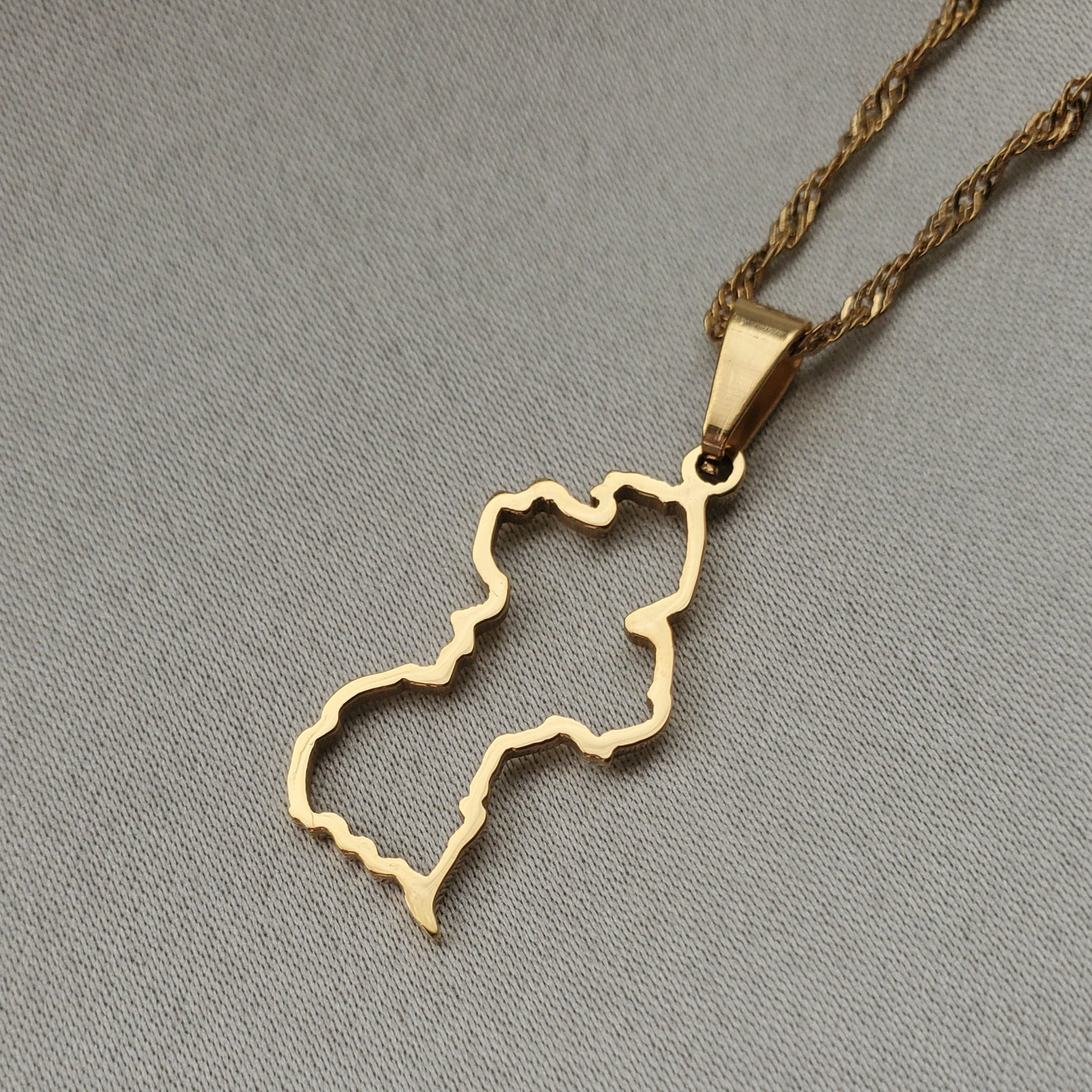 Guyana Outline Map Pendant - Iṣura