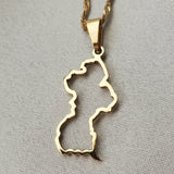Guyana Outline Map Pendant - Iṣura