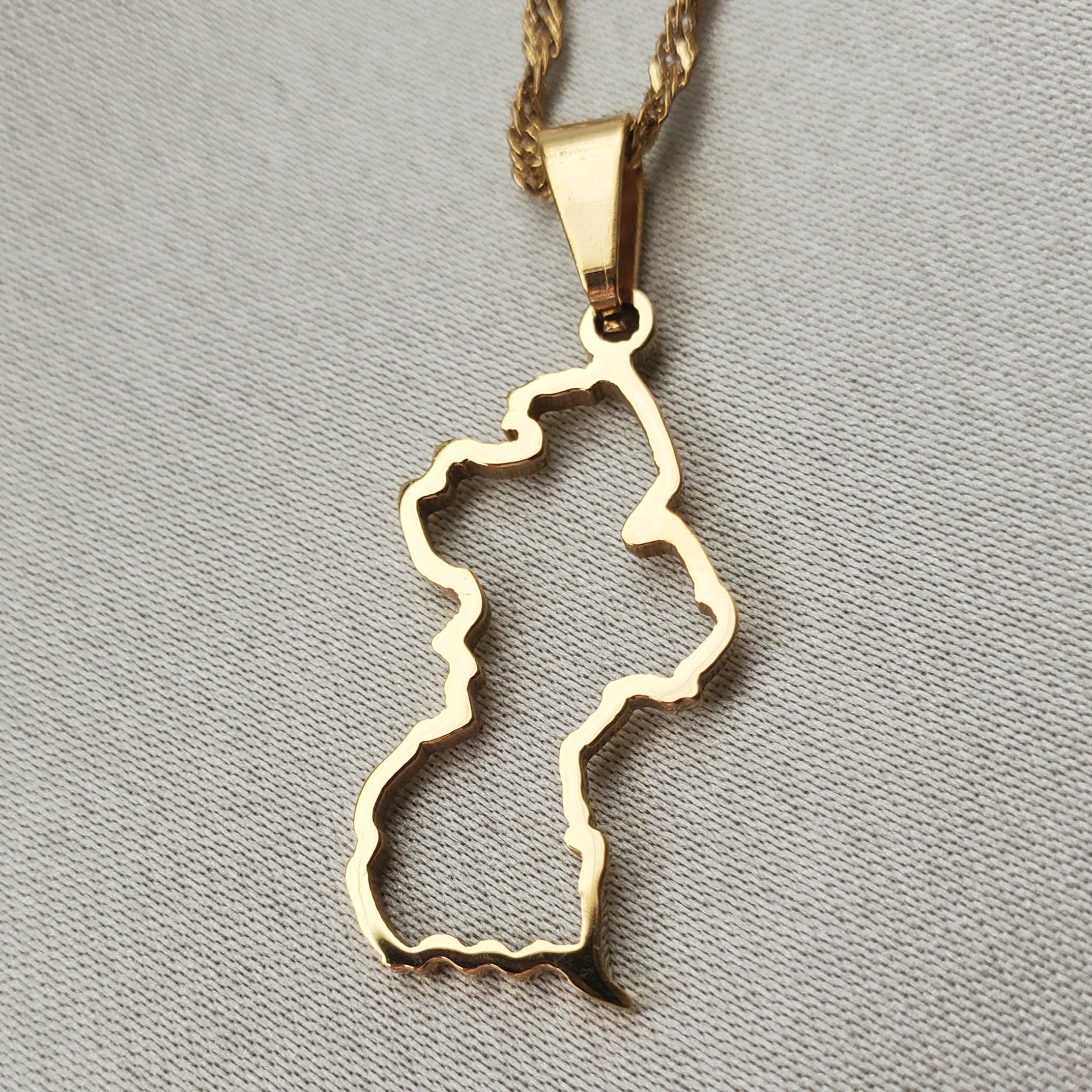 Guyana Outline Map Pendant - Iṣura