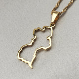 Guyana Outline Map Pendant - Iṣura