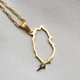 Grenada Island Outline Pendant - Iṣura