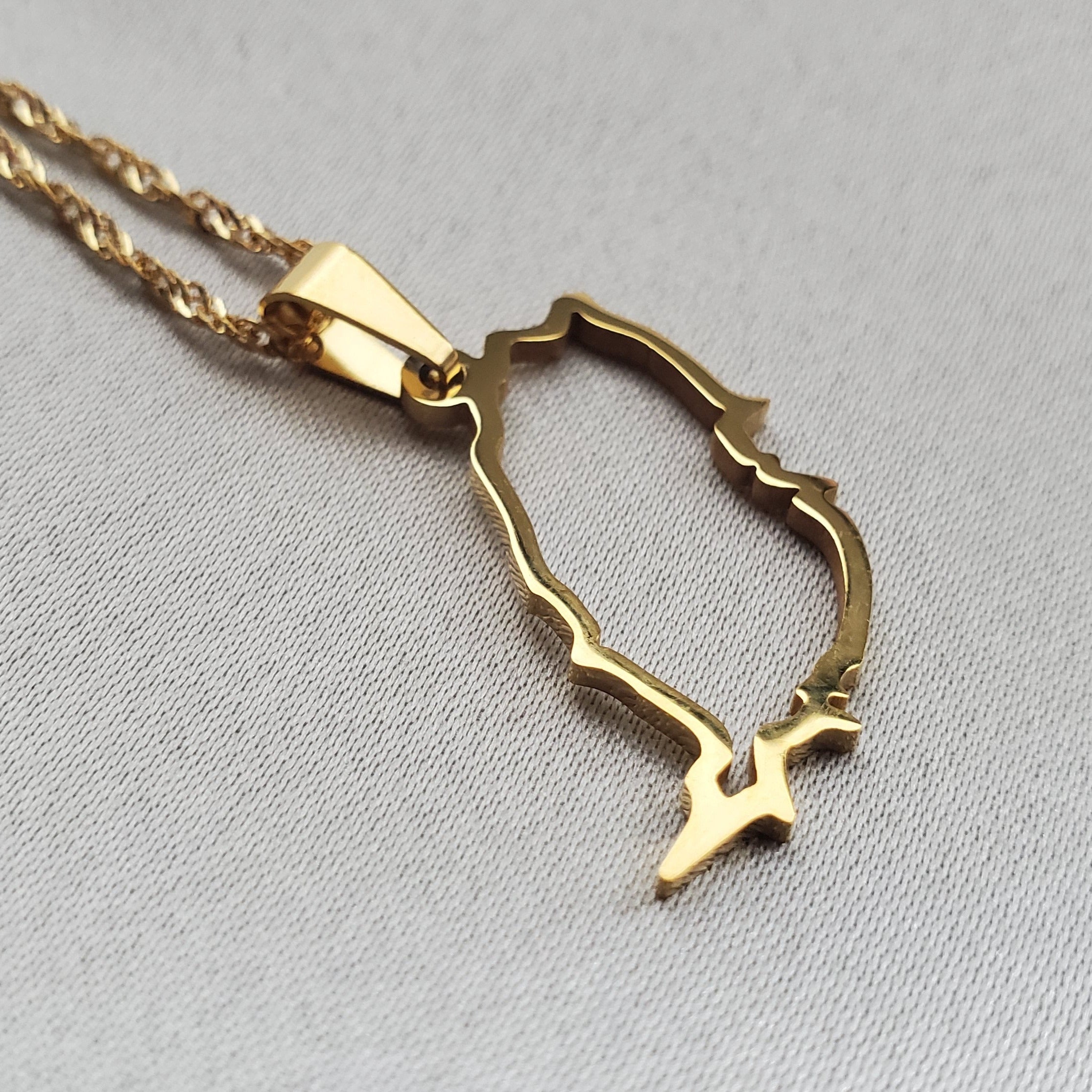 Grenada Island Outline Pendant - Iṣura