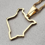 Kenya Outline Map Pendant - Iṣura