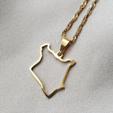 Kenya Outline Map Pendant - Iṣura