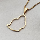 Mauritius Outline Map Pendant - Iṣura