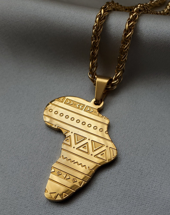 Tribal Africa Map Pendant - Iṣura