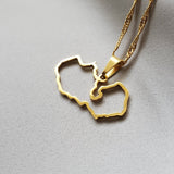 Zambia Outline Map Pendant - Iṣura