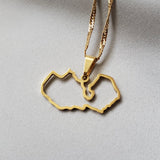 Zambia Outline Map Pendant - Iṣura