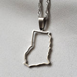 Ghana Outline Map Pendant - Iṣura