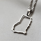 Ghana Outline Map Pendant - Iṣura