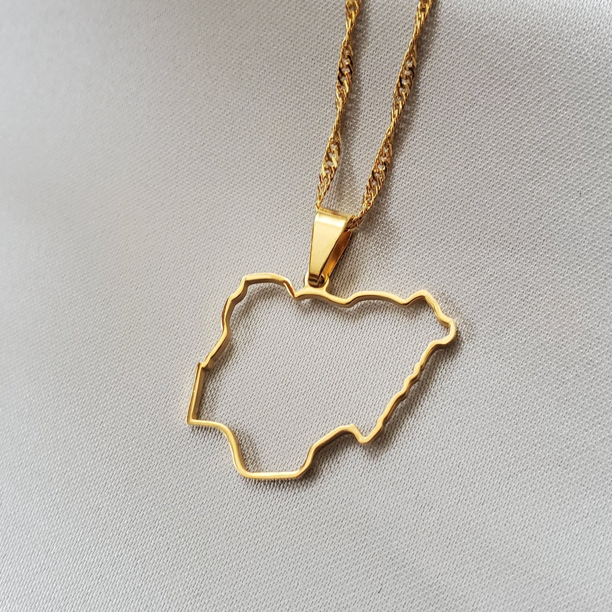 Nigeria Outline Pendant - Iṣura
