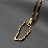 Dominica Outline Map Pendant - Iṣura