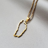 Dominica Outline Map Pendant - Iṣura