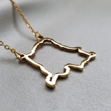 Congo Kinshasa Outline Map Pendant - Iṣura