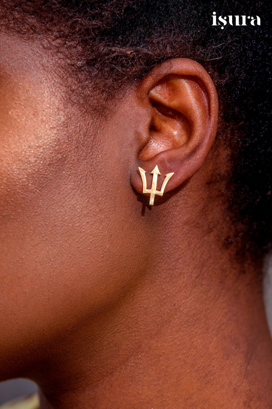 Barbados Trident Stud Earrings - Iṣura
