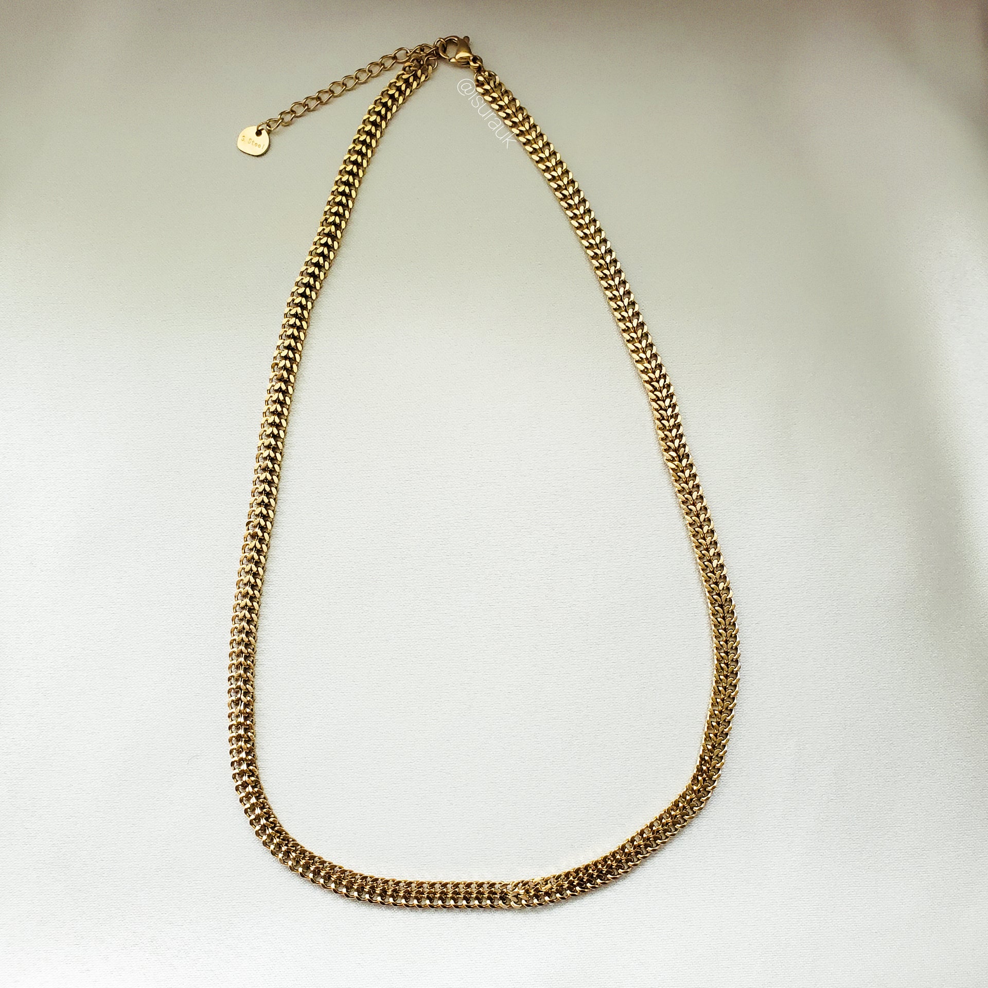 Olympia Flat Chain Necklace - Iṣura