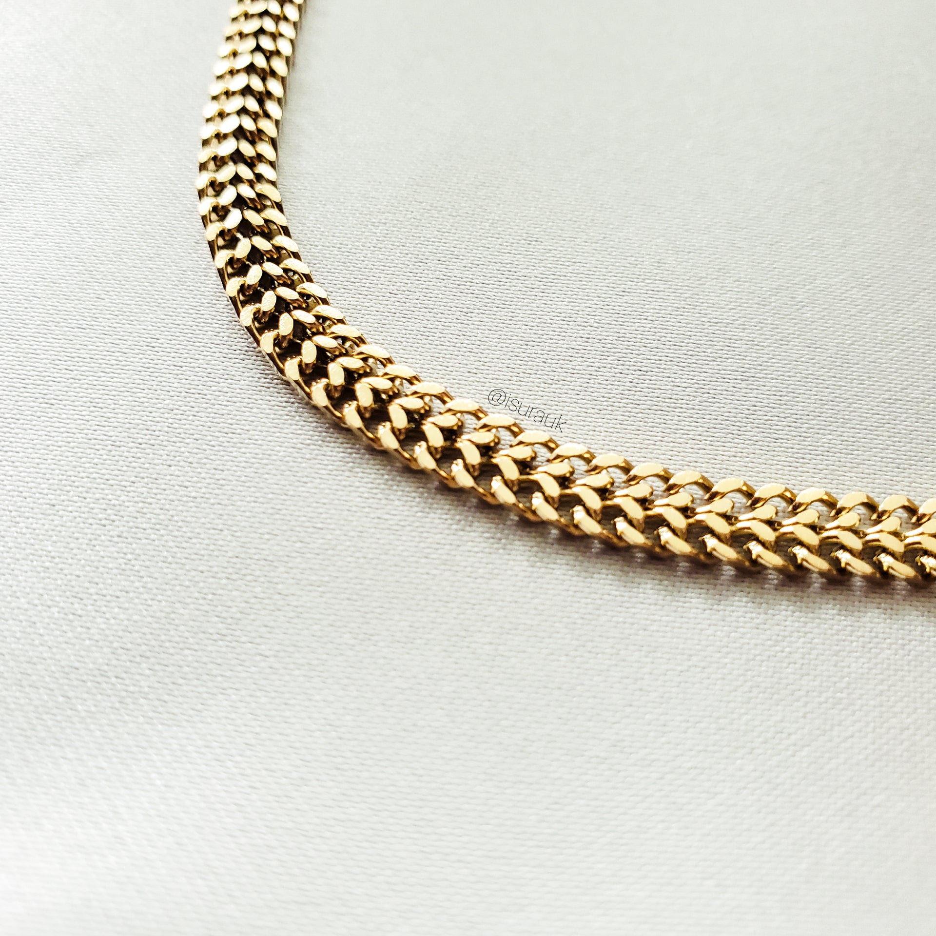 Olympia Flat Chain Necklace - Iṣura