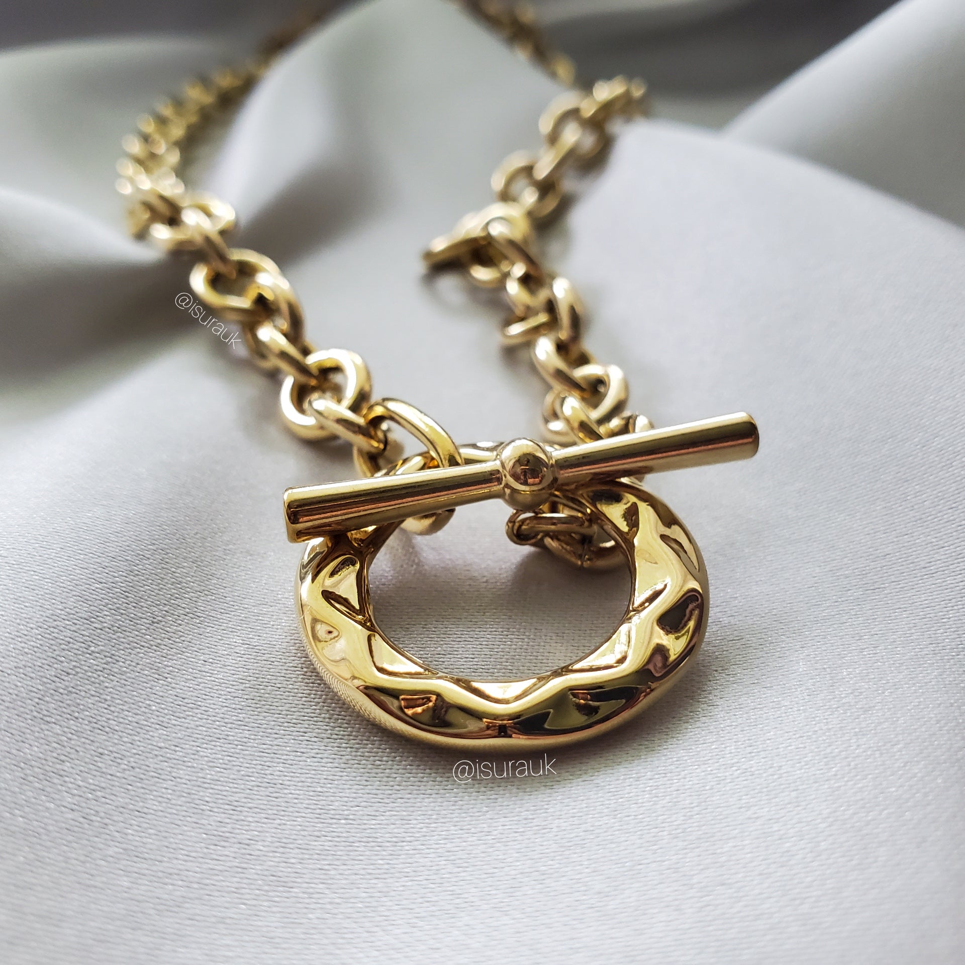 Ndidi Circle T-Bar Necklace - Iṣura