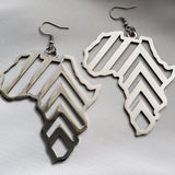 Africa Chevron Drop Earrings - Iṣura