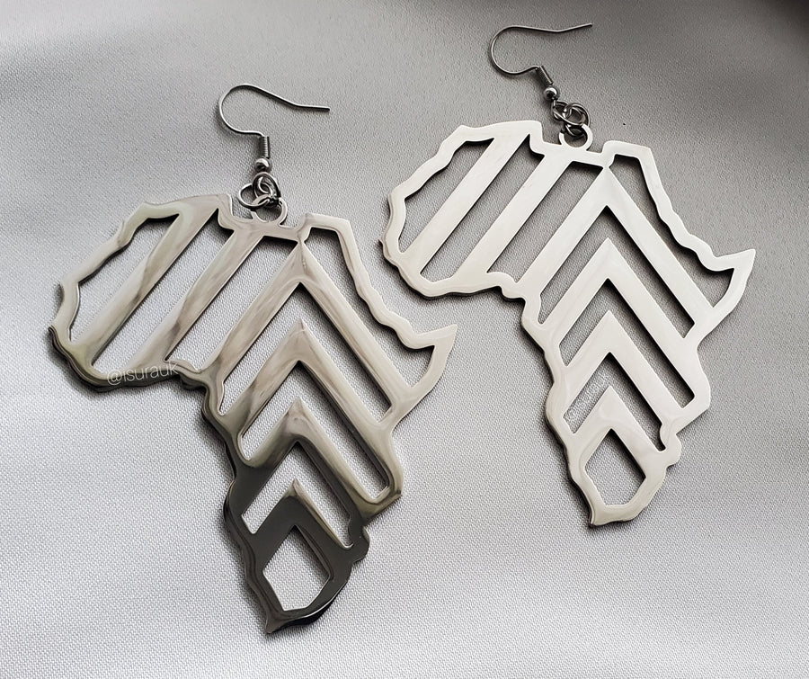 Africa Chevron Drop Earrings - Iṣura