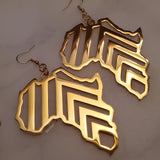 Africa Chevron Drop Earrings - Iṣura