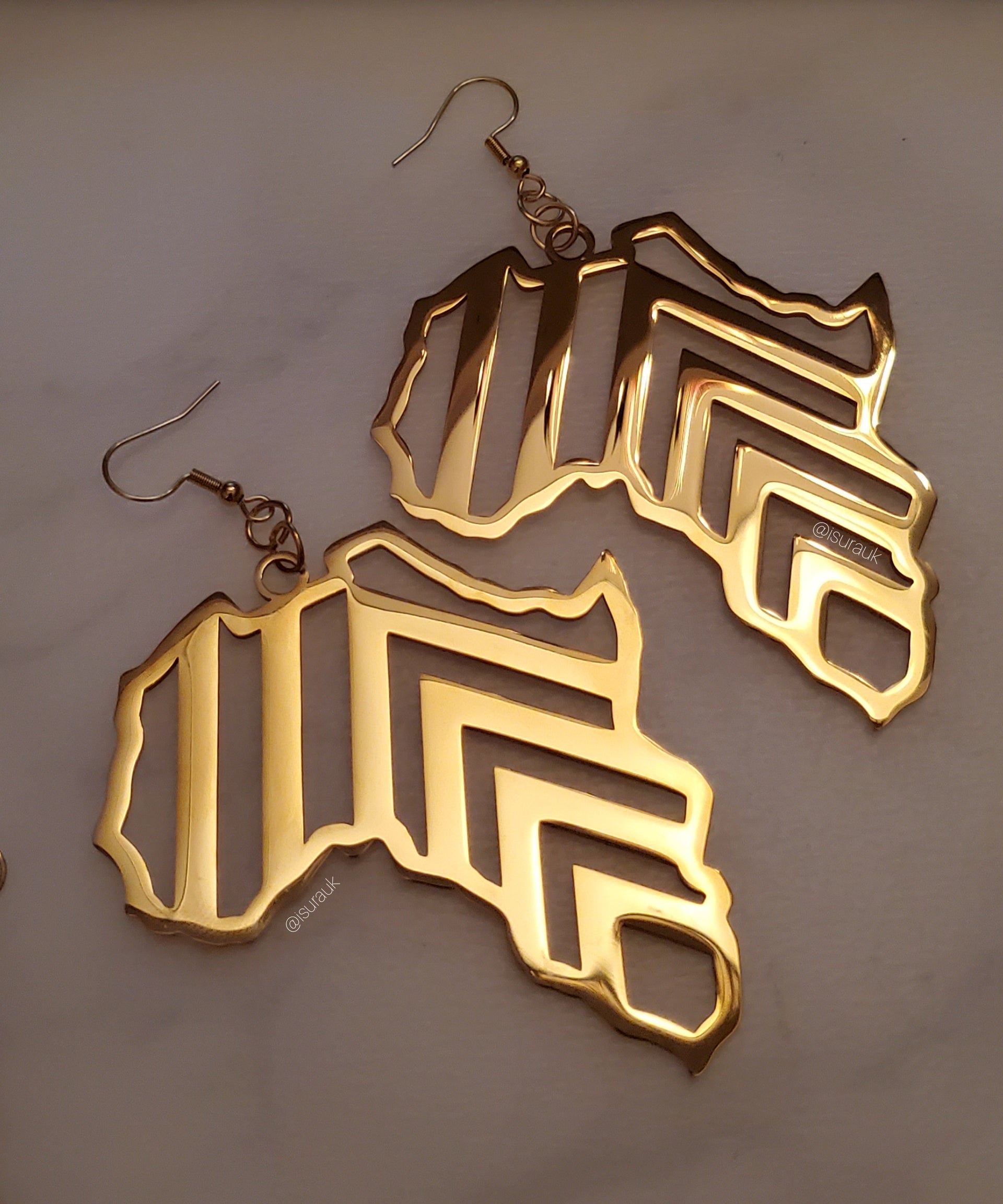 Africa Chevron Drop Earrings - Iṣura