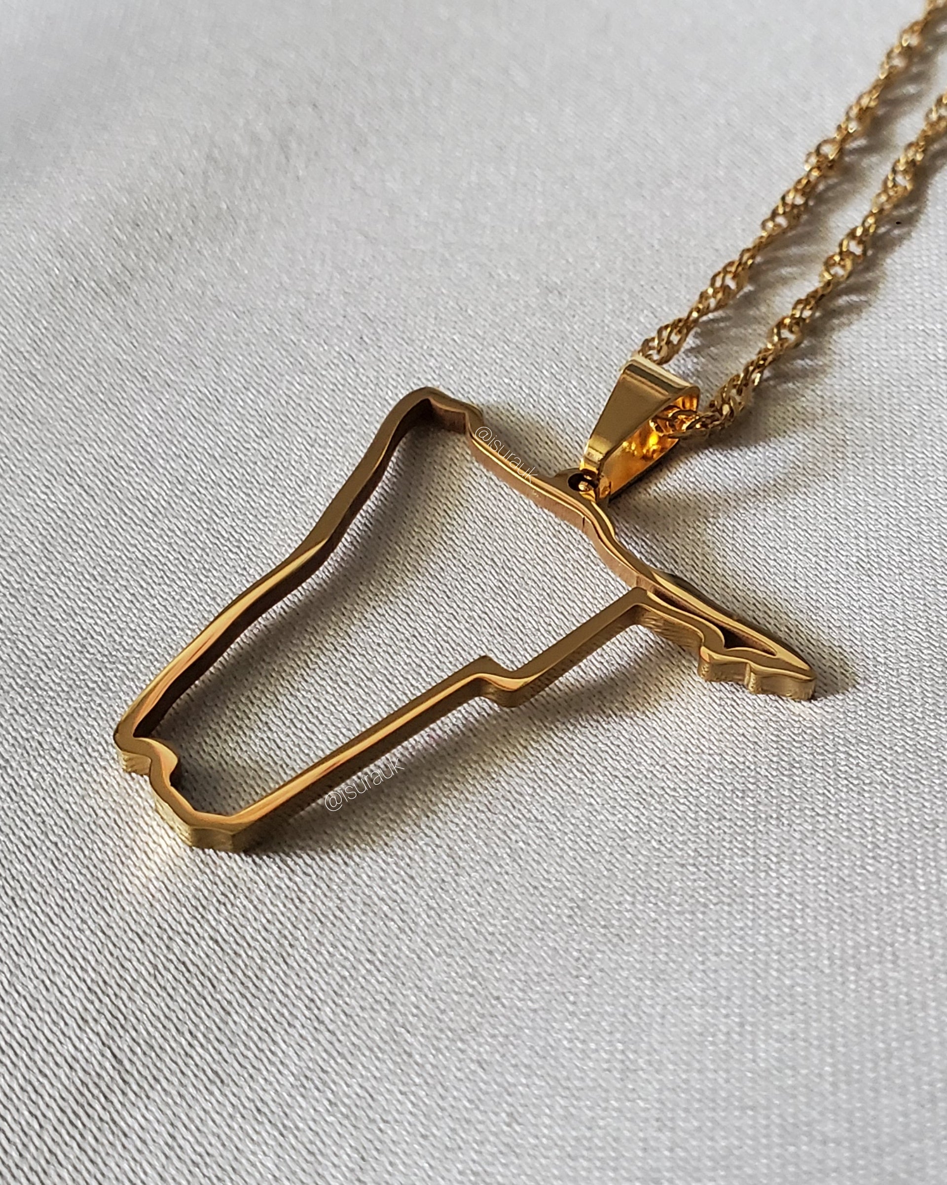 Namibia Outline Pendant - Iṣura