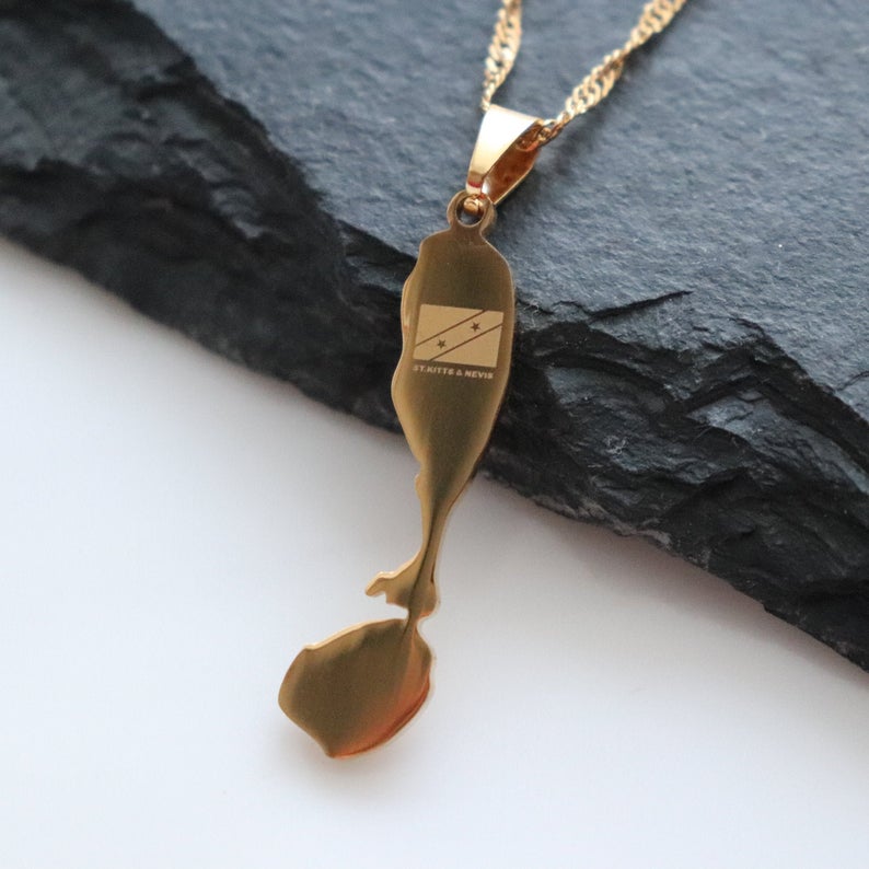 St Kitts & Nevis Flag Pendant - Iṣura