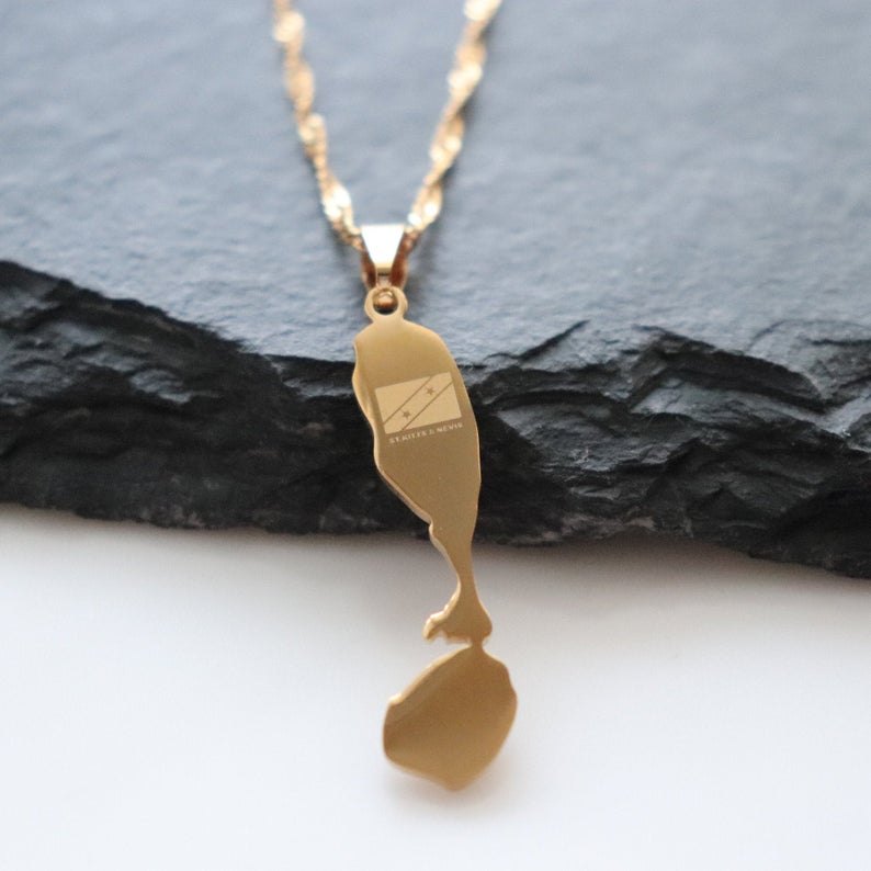 St Kitts & Nevis Flag Pendant - Iṣura