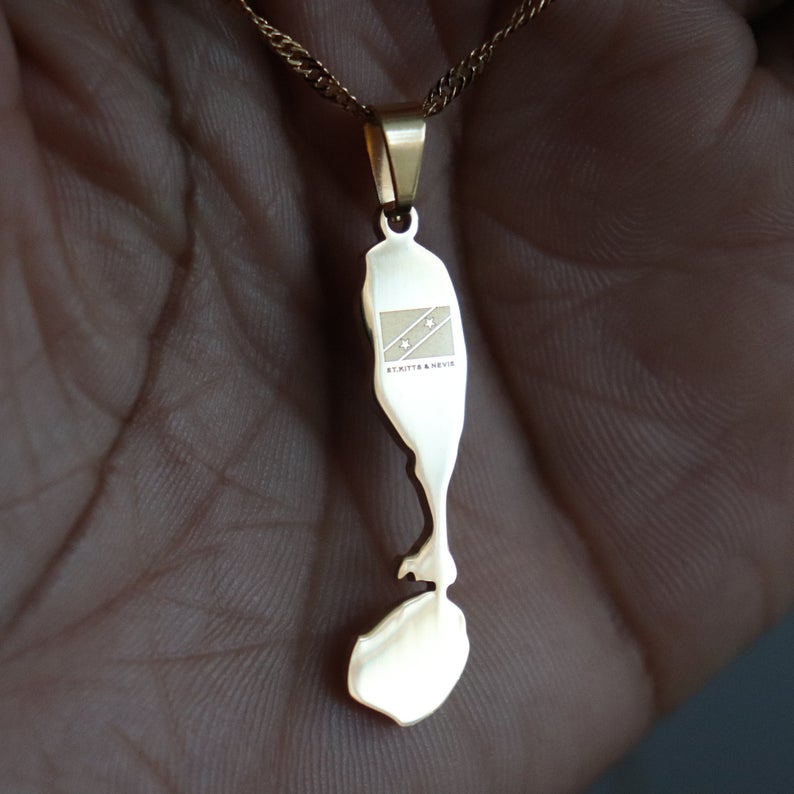 St Kitts & Nevis Flag Pendant - Iṣura