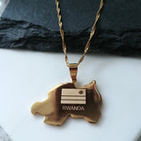 Rwanda Flag Pendant - Iṣura