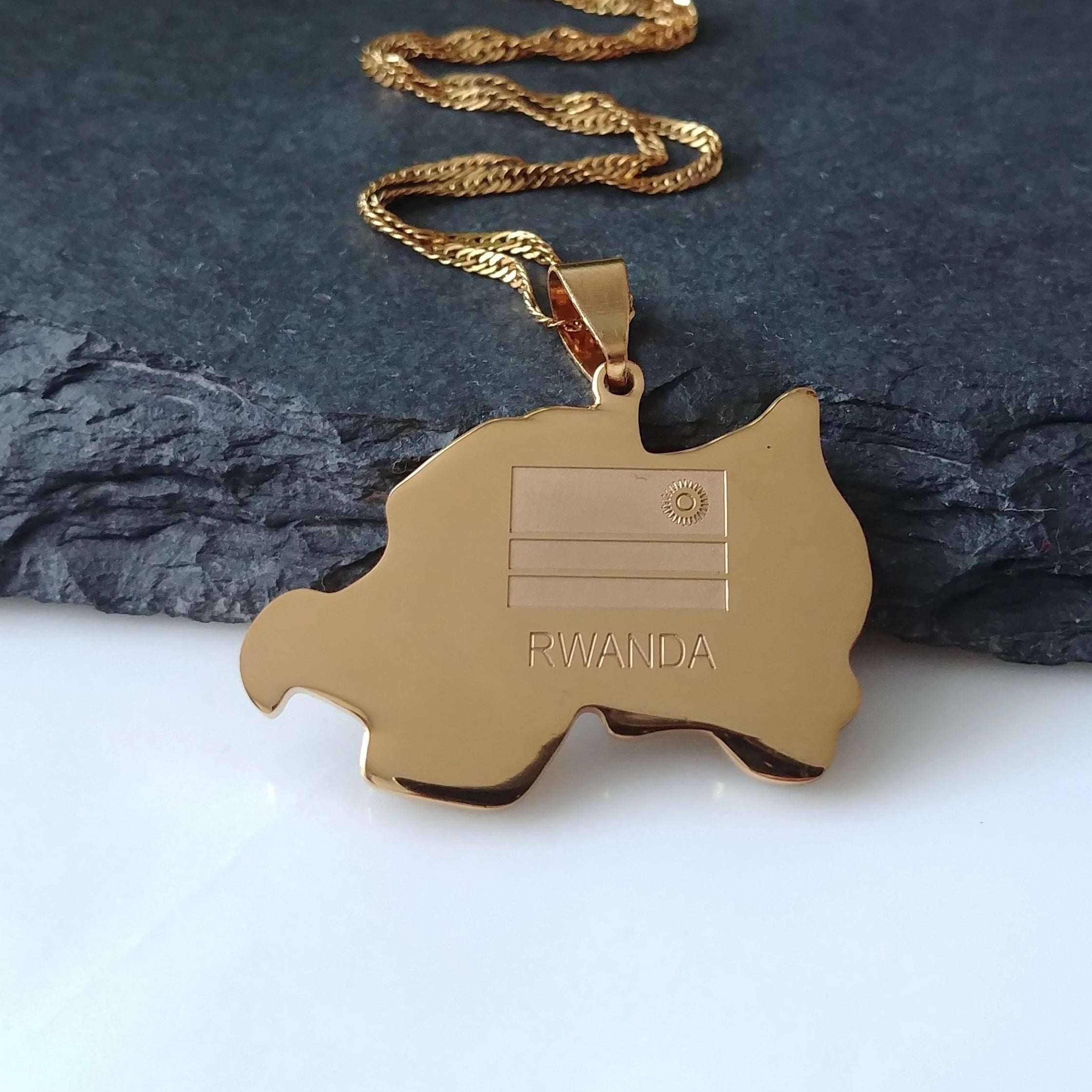 Rwanda Flag Pendant - Iṣura