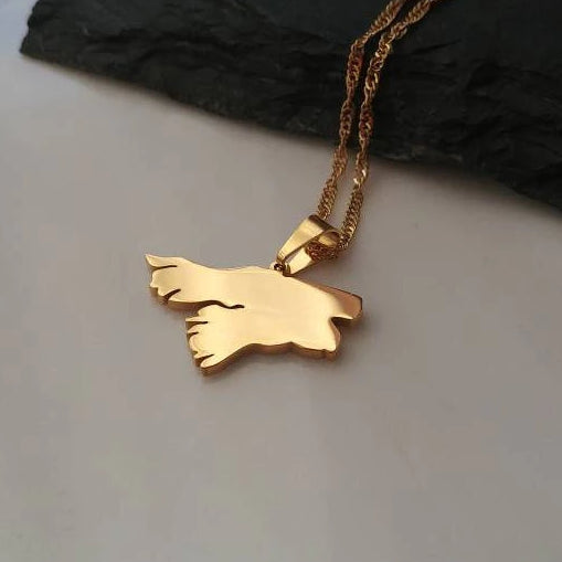 Guinea Bissau Plain Map Pendant - Iṣura