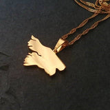 Guinea Bissau Plain Map Pendant - Iṣura