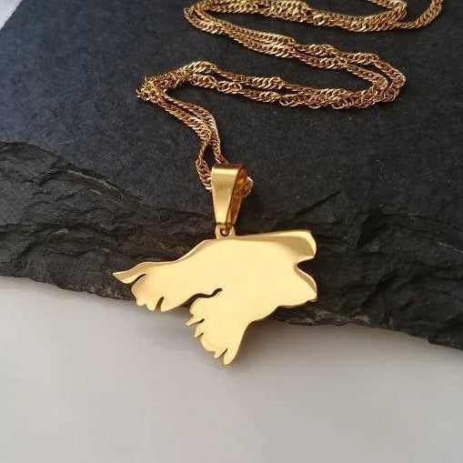 Guinea Bissau Plain Map Pendant - Iṣura