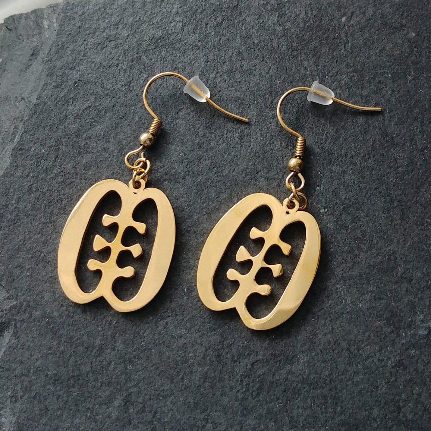 Ese Ne Tekrema Adinkra Drop Earrings - Iṣura
