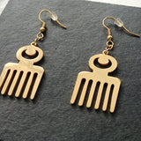 Duafe Adinkra Drop Earrings - Iṣura