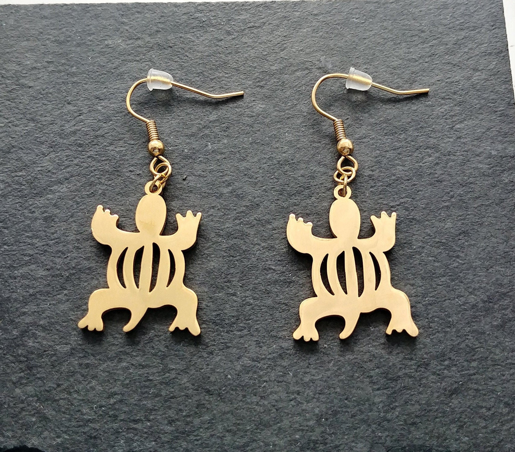Denkyem Drop Earrings - Iṣura
